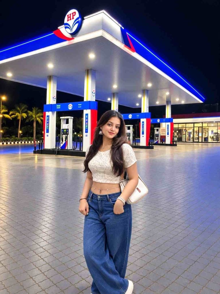 HP Petrol Pump Girl Photo Prompt